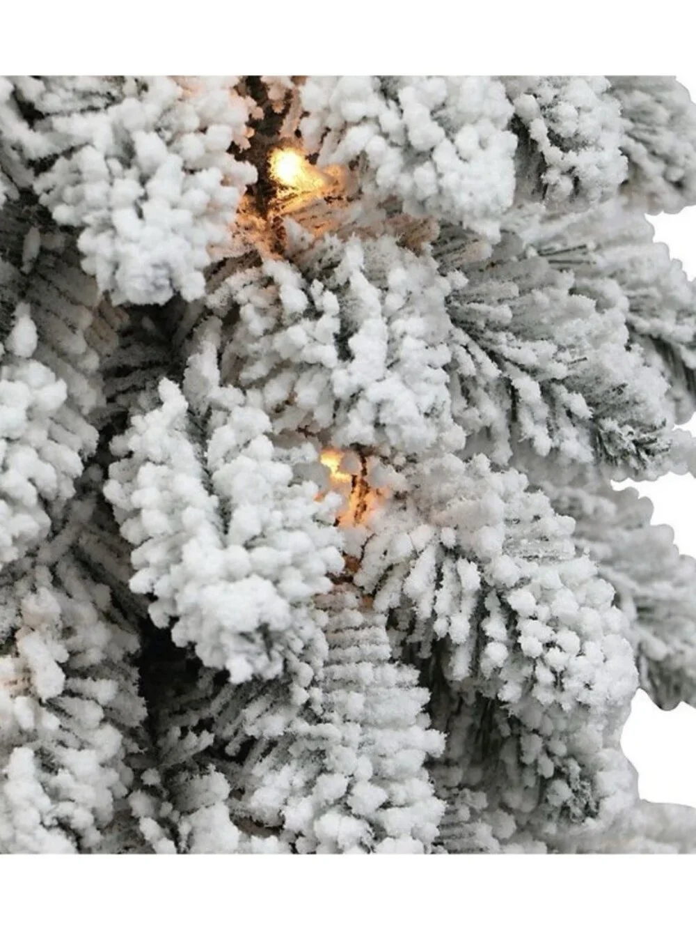 6ft Pre-lit Flocked Alpine Pencil Christmas Tree With 100 Clear Lights